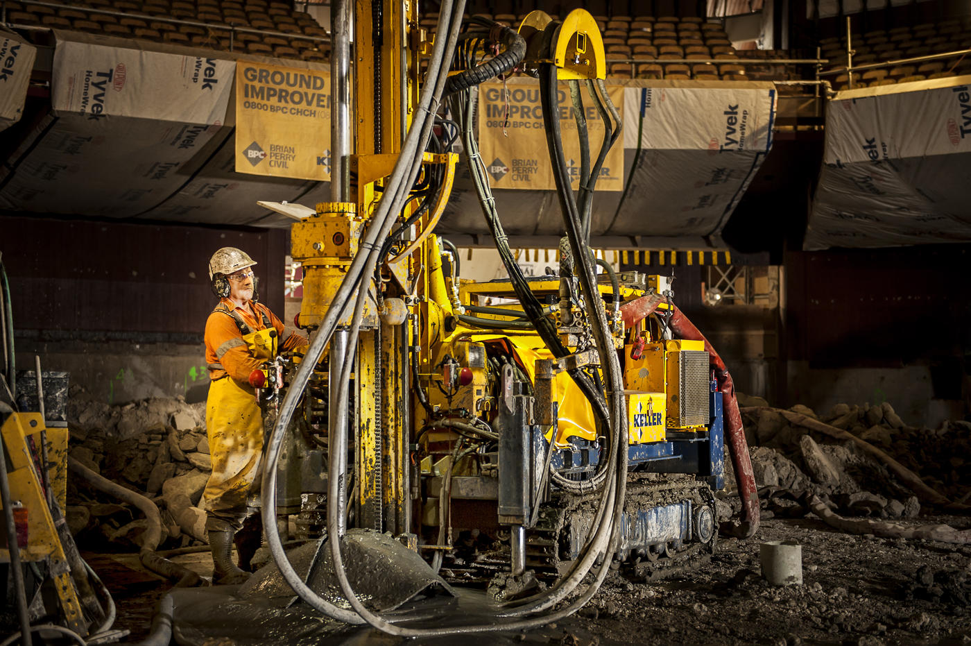 Photo of Jet Grouting at Christchurch Town Hall