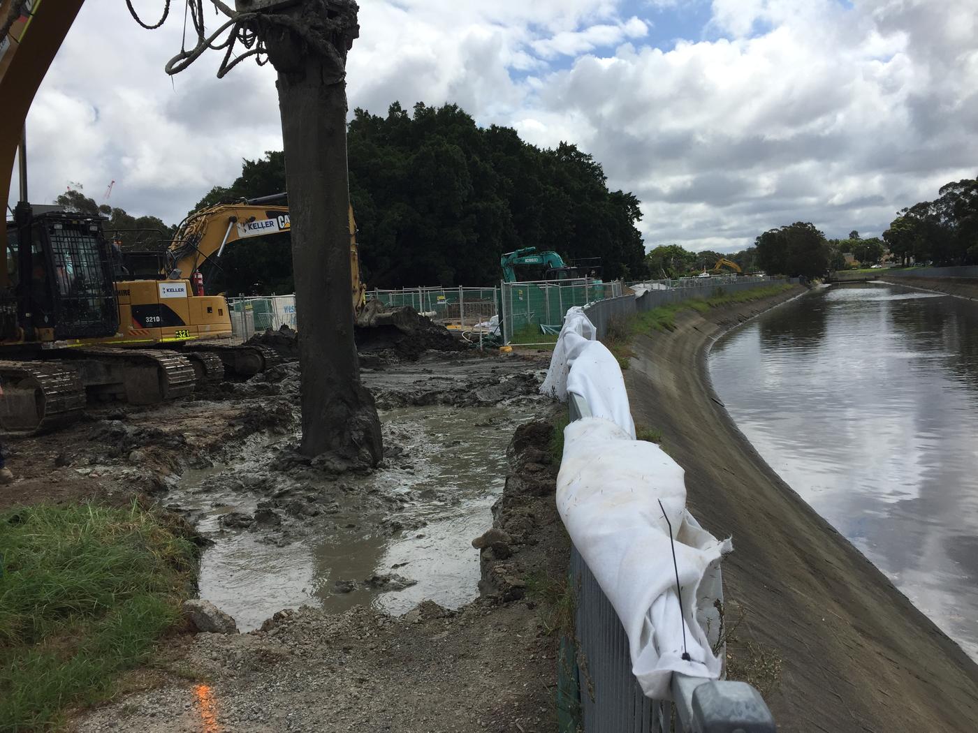 Site photo of soil mixing