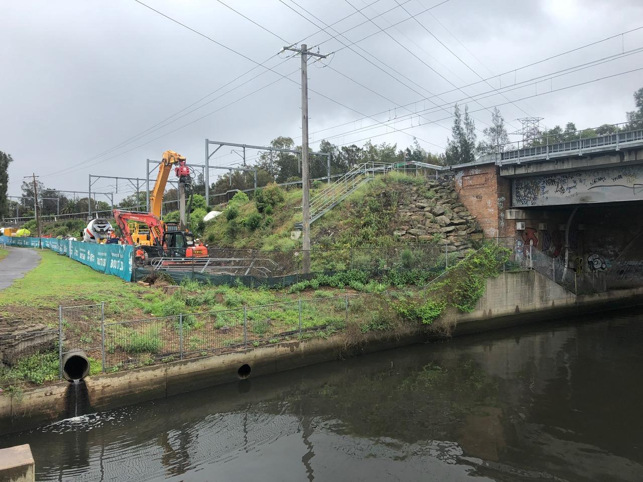Cooks River NSW 2 - rigid inclusions - bearing capacity - slope stabilisation