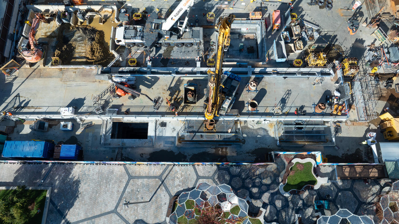 Festival Plaza - heavy foundations