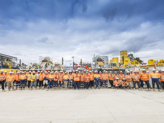 North-East Link Project - group photo bentonite plant