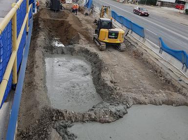 Photo of jet grouting at KSD