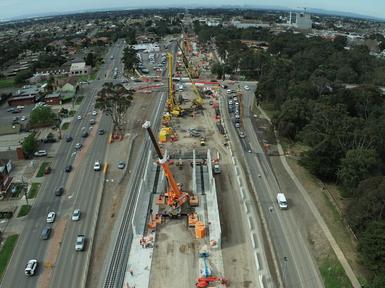Werribee Level Crossing Removal Project Bored Piles Rail Projects