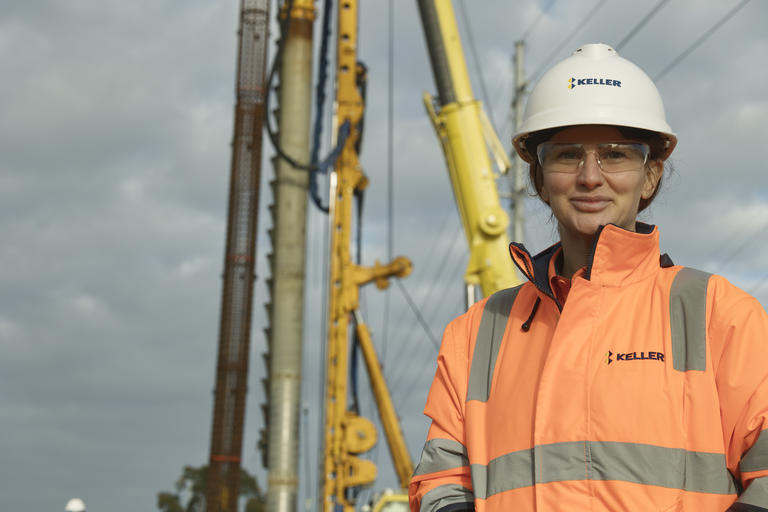 Women working in construction